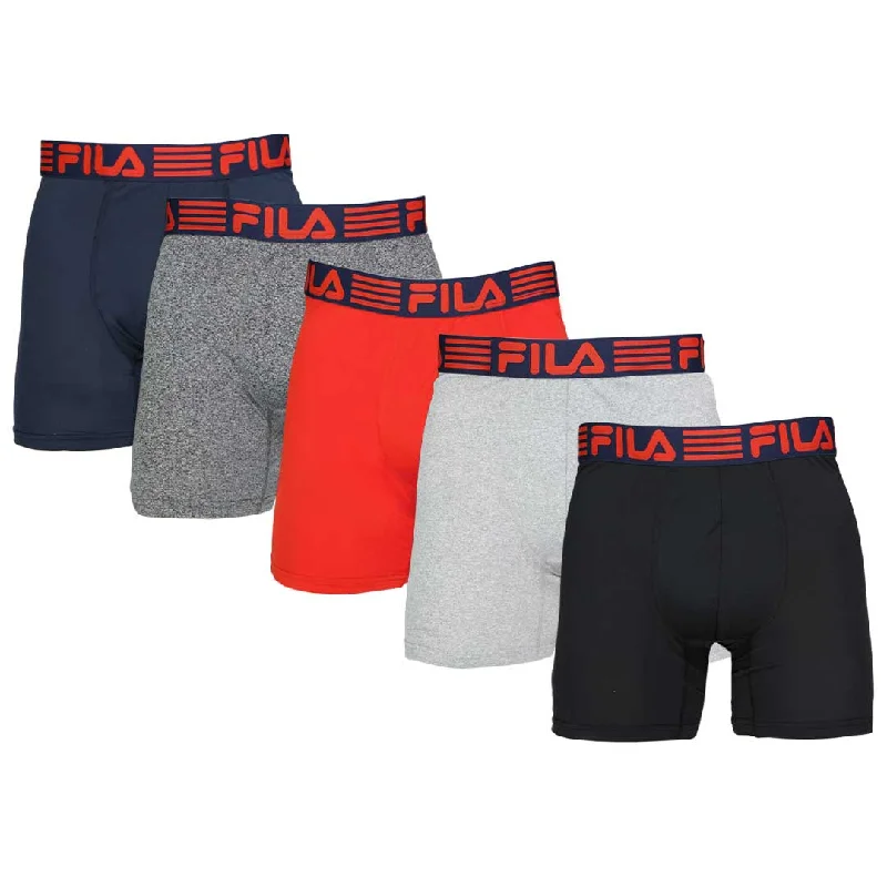 FILA - Men's Special Edition 5 Pack Boxer Brief (FM412BX5PS2 600)