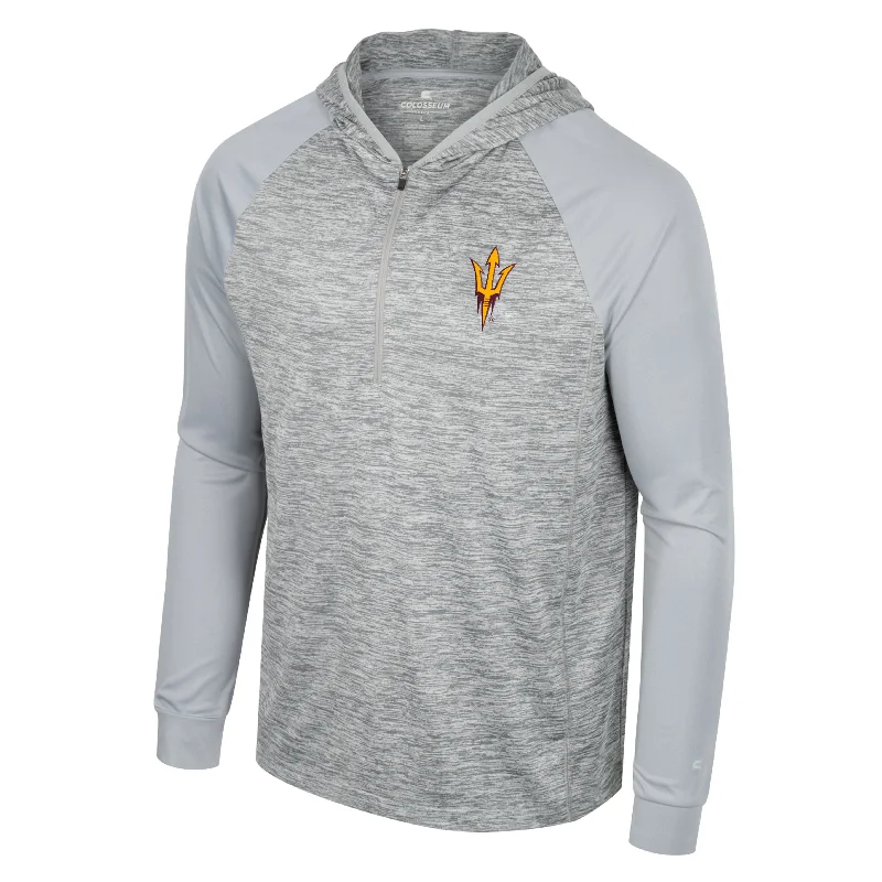 ASU Cyber Hooded 1/4 Zip GRY