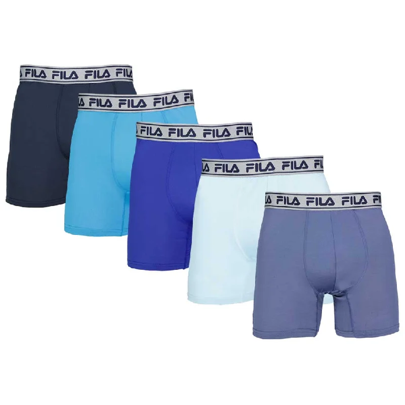 FILA - Men's Special Edition 5 Pack Boxer Brief (FM412BX5PS1 410)