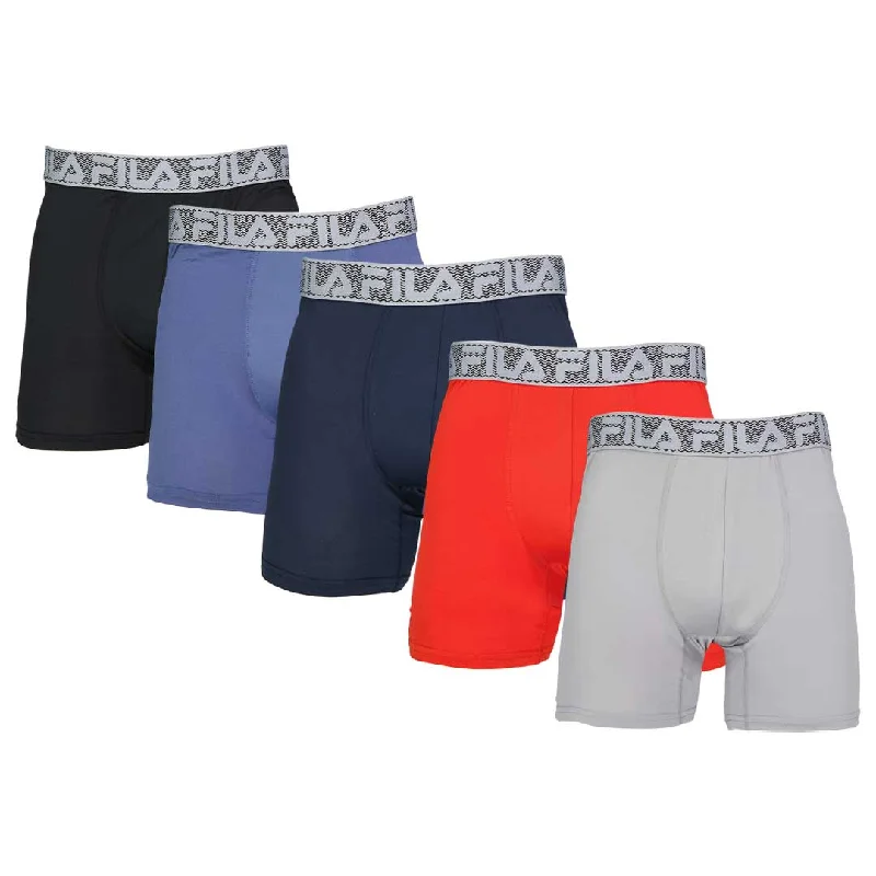 FILA - Men's Special Edition 5 Pack Boxer Brief (FM412BX5PS1 001)