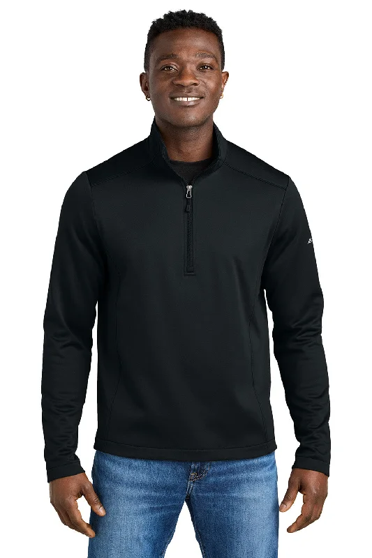 Eddie Bauer Mens Smooth Fleece 1/4 Zip Sweatshirt - Black - New