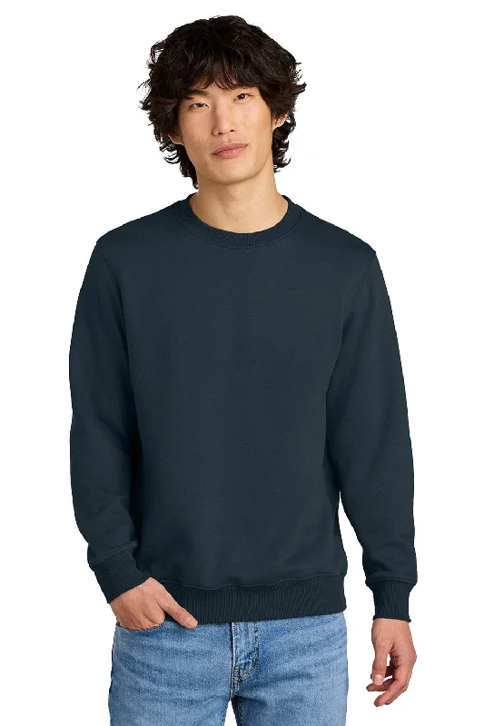 District Mens Perfect Weight Fleece Crewneck Sweatshirt - New Navy Blue - New