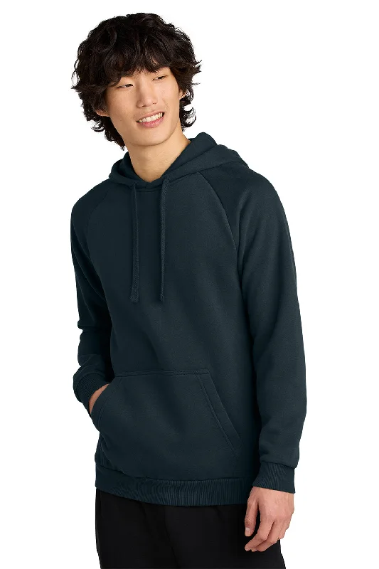 District Mens Cloud Fleece Hooded Sweatshirt Hoodie w/ Pouch Pocket - New Navy Blue - New