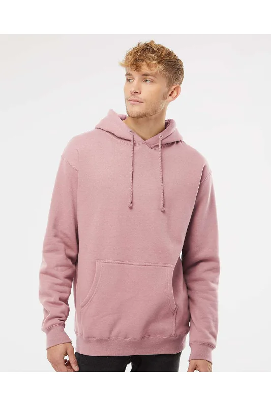 Independent Trading Co. Mens Hooded Sweatshirt Hoodie w/ Pouch Pocket - Dusty Pink