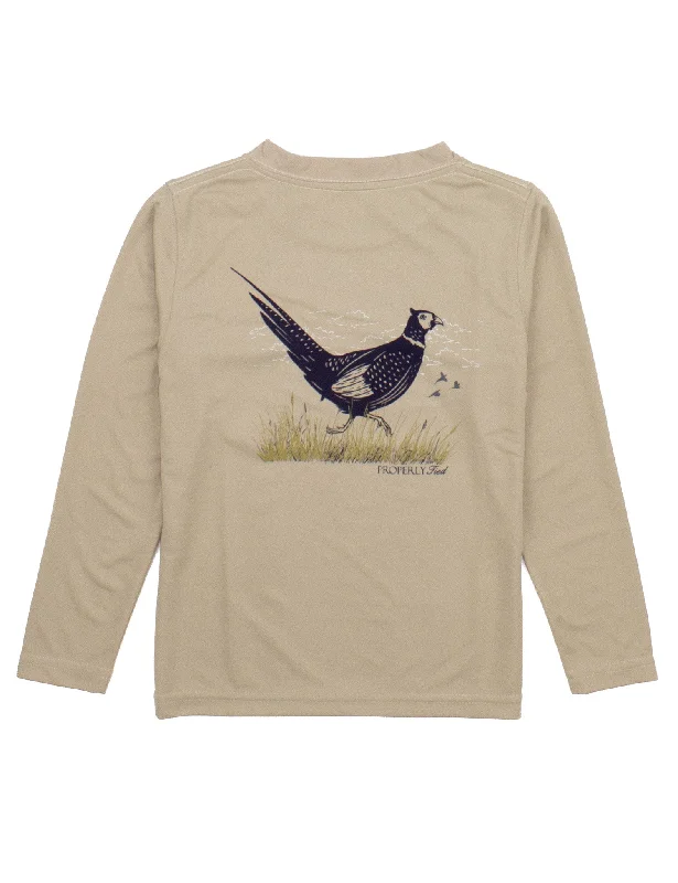 Performance Tee LS Pheasant Sand