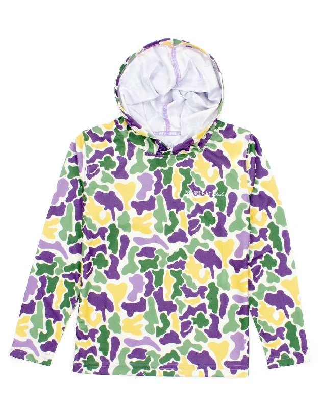 Boys Sportsman Hoodie Mardi Gras Camo