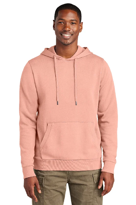 District Mens District Wash Fleece Hooded Sweatshirt Hoodie w/ Pouch Pocket - Cactus Rose Pink - New