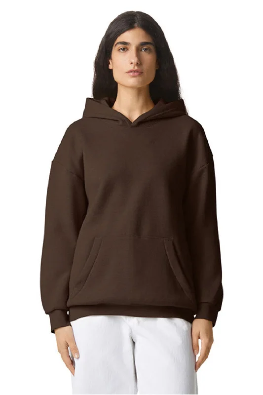 American Apparel Mens ReFlex Fleece Hooded Sweatshirt Hoodie w/ Pouch Pocket - Brown