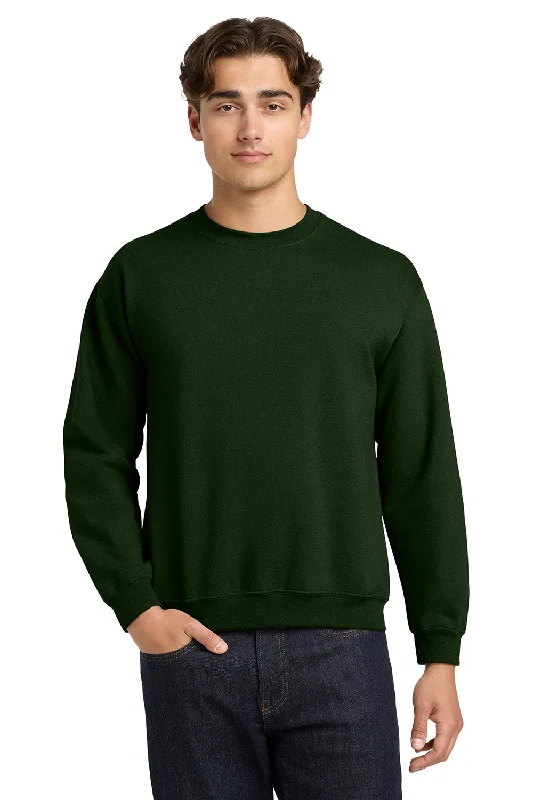 Gildan Mens Pill Resistant Fleece Crewneck Sweatshirt - Forest Green