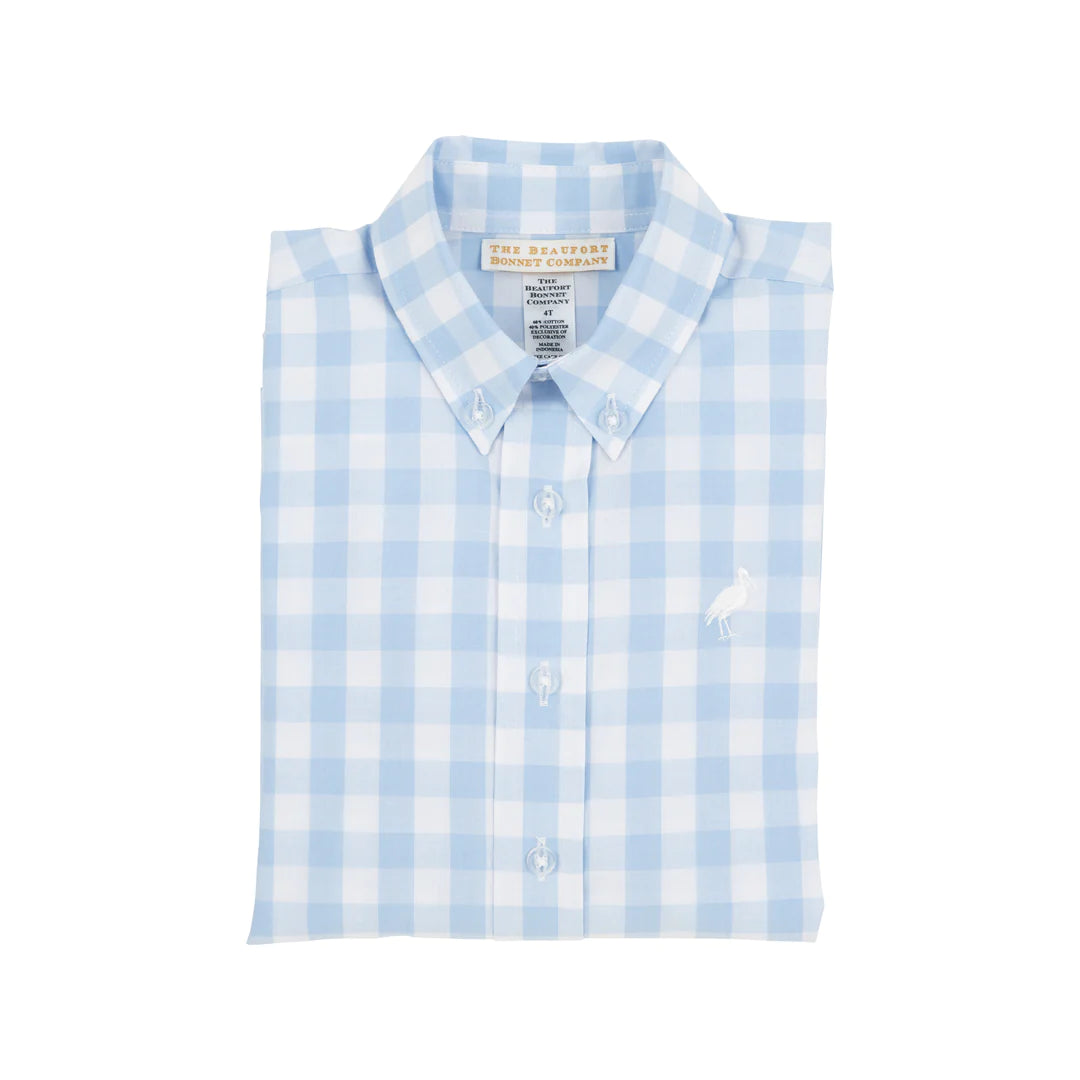 Dean's List Dress Shirt
Beale Street Blue Check With Worth Avenue White Stork