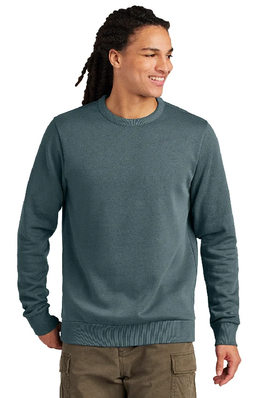 District Mens District Wash Fleece Crewneck Sweatshirt - Deep Steel Blue - New