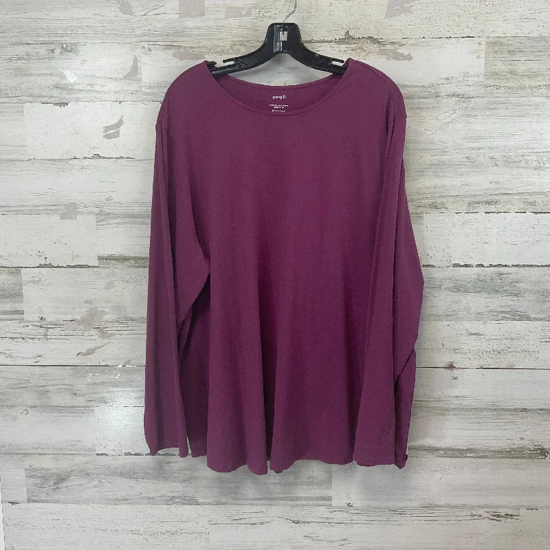 Top Long Sleeve By Pure Jill In Purple, Size: 3x