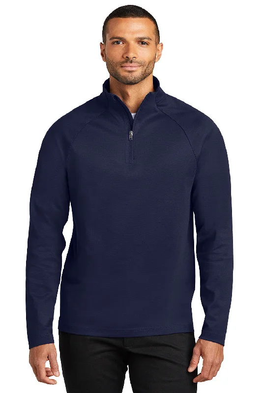 Port Authority Mens C-FREE Cypress Snag Resistant 1/4 Zip Sweatshirt - True Navy Blue - New