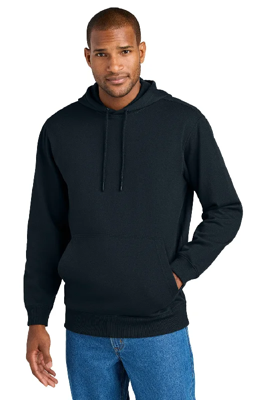 CornerStone Mens Tough Fleece Hooded Sweatshirt Hoodie w/ Pouch Pocket - Navy Blue - New