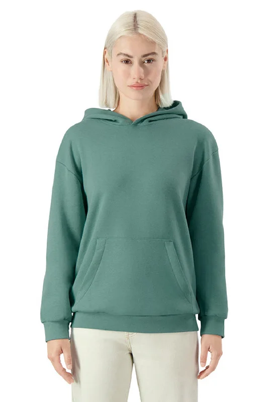 American Apparel Mens ReFlex Fleece Hooded Sweatshirt Hoodie w/ Pouch Pocket - Arctic Green