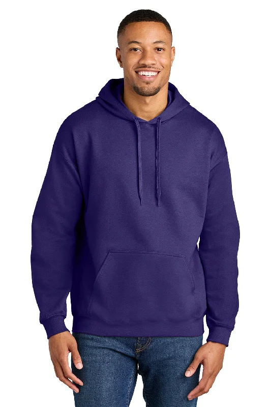 Gildan Mens Softstyle Hooded Sweatshirt Hoodie w/ Pouch Pocket - Purple