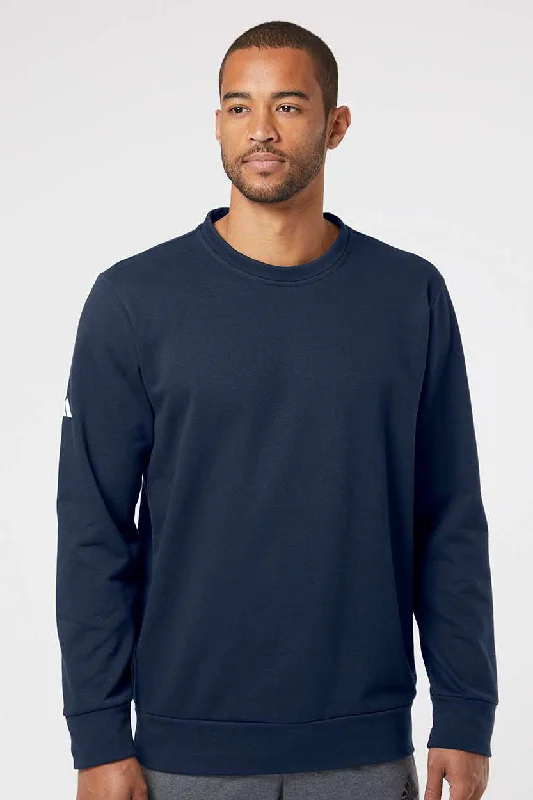 Adidas Mens Fleece Crewneck Sweatshirt - Collegiate Navy Blue