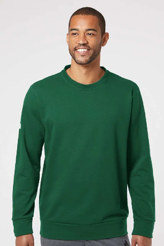 Adidas Mens Fleece Crewneck Sweatshirt - Collegiate Green