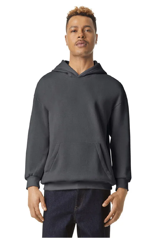 American Apparel Mens ReFlex Fleece Hooded Sweatshirt Hoodie w/ Pouch Pocket - Asphalt Grey