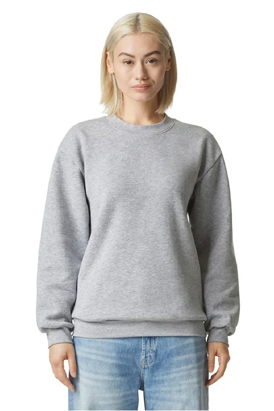 American Apparel Mens ReFlex Fleece Crewneck Sweatshirt - Heather Grey