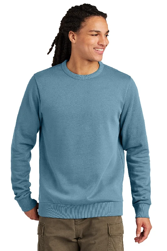 District Mens District Wash Fleece Crewneck Sweatshirt - Dusk Blue - New