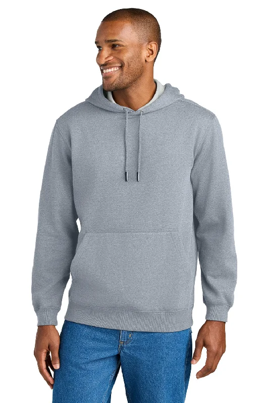 CornerStone Mens Tough Fleece Hooded Sweatshirt Hoodie w/ Pouch Pocket - Heather Grey - New