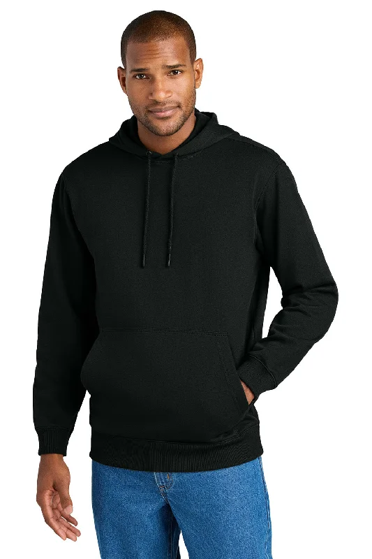 CornerStone Mens Tough Fleece Hooded Sweatshirt Hoodie w/ Pouch Pocket - Black - New