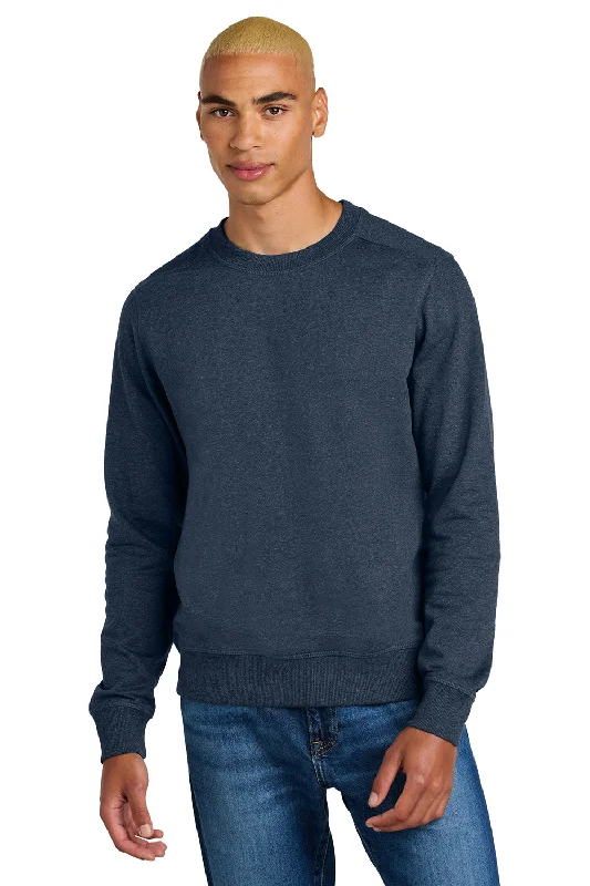 District Mens Re-Fleece Crewneck Sweatshirt - Heather Navy Blue