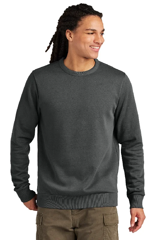 District Mens District Wash Fleece Crewneck Sweatshirt - Graphite Grey - New