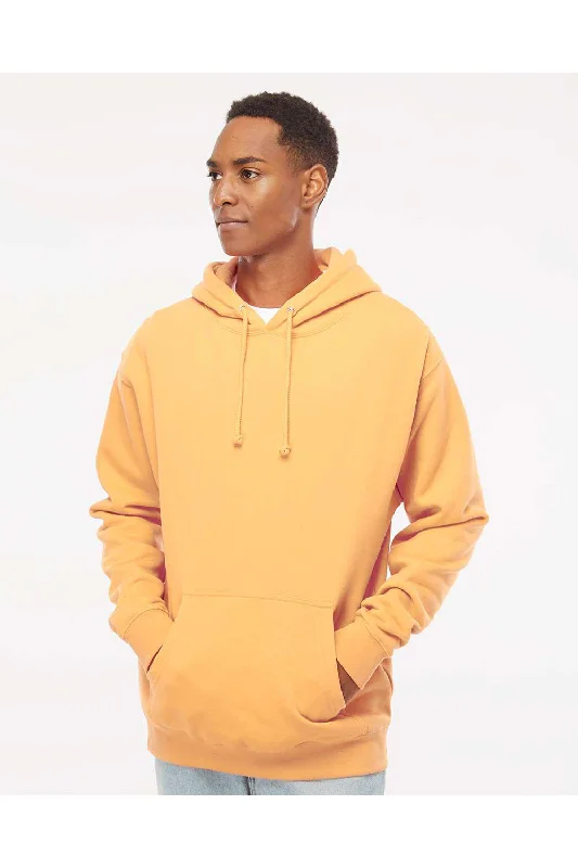 Independent Trading Co. Mens Hooded Sweatshirt Hoodie w/ Pouch Pocket - Peach