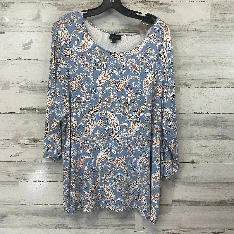 Top 3/4 Sleeve By J. Jill In Blue, Size: 3x