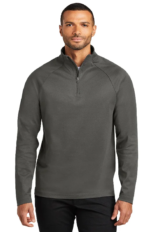 Port Authority Mens C-FREE Cypress Snag Resistant 1/4 Zip Sweatshirt - Steel Grey - New