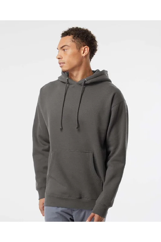 Independent Trading Co. Mens Hooded Sweatshirt Hoodie w/ Pouch Pocket - Charcoal Grey