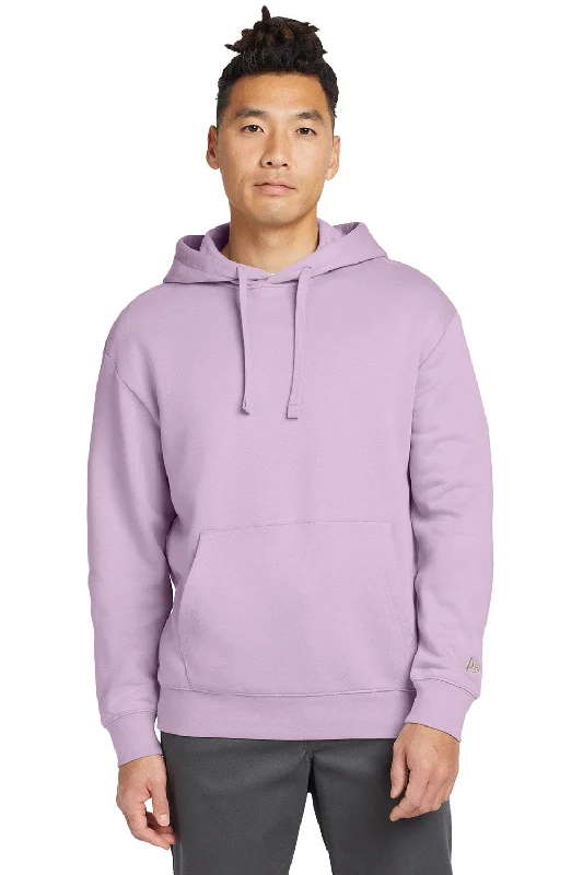 New Era Mens Heritage Fleece Hooded Sweatshirt Hoodie w/ Pouch Pocket - Lavender Purple - New