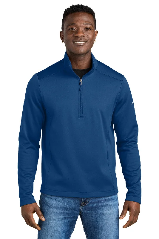 Eddie Bauer Mens Smooth Fleece 1/4 Zip Sweatshirt - Cobalt Blue - New