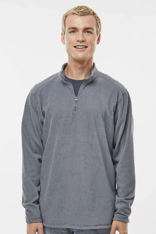 Augusta Sportswear Mens Eco Revive Micro Lite Fleece 1/4 Zip Sweatshirt - Graphite Grey