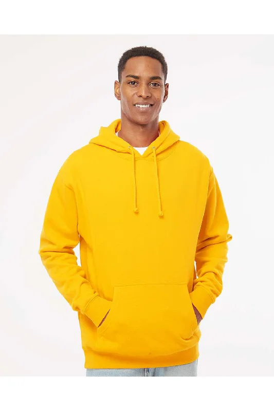 Independent Trading Co. Mens Hooded Sweatshirt Hoodie w/ Pouch Pocket - Gold