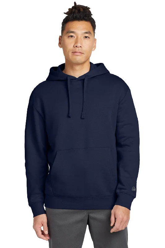 New Era Mens Heritage Fleece Hooded Sweatshirt Hoodie w/ Pouch Pocket - True Navy Blue - New