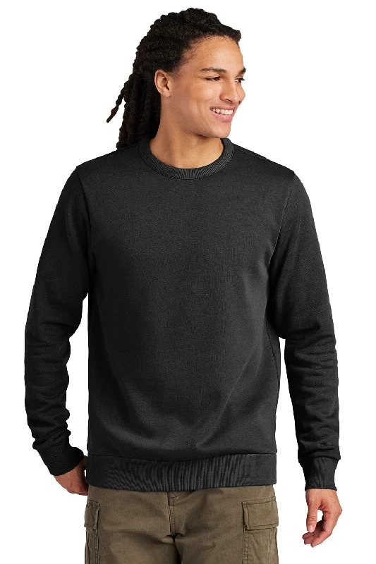 District Mens District Wash Fleece Crewneck Sweatshirt - Black - New