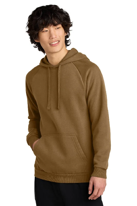 District Mens Cloud Fleece Hooded Sweatshirt Hoodie w/ Pouch Pocket - Duck Brown - New