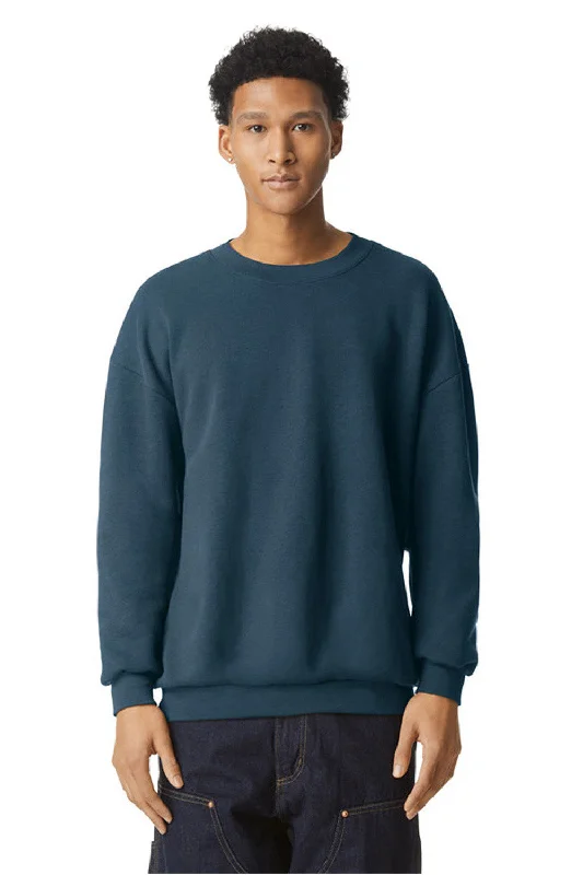 American Apparel Mens ReFlex Fleece Crewneck Sweatshirt - Sea Blue