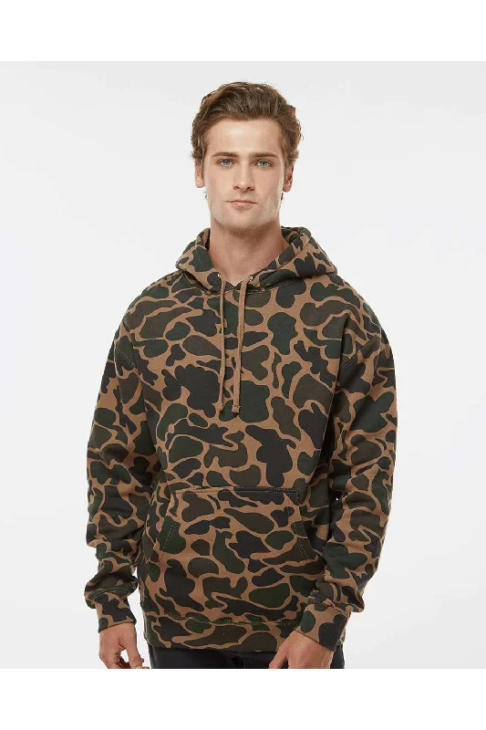 Independent Trading Co. Mens Hooded Sweatshirt Hoodie w/ Pouch Pocket - Duck Camo