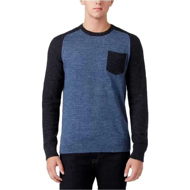 Tommy Hilfiger Mens Colorblocked Knit Sweater, Blue, XX-Large