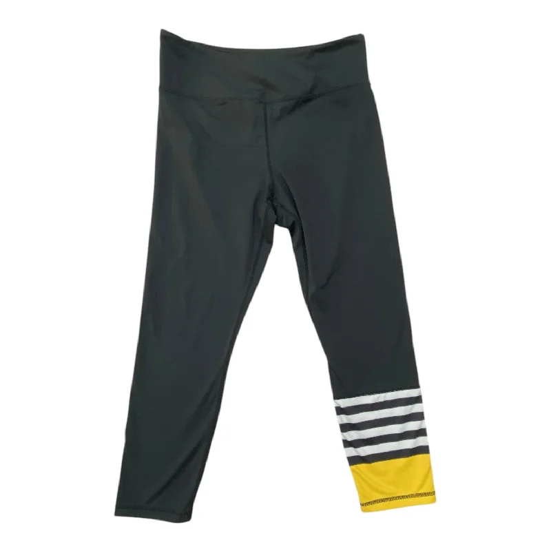 Athletic Leggings By Zyia In Black & Yellow, Size:Xl