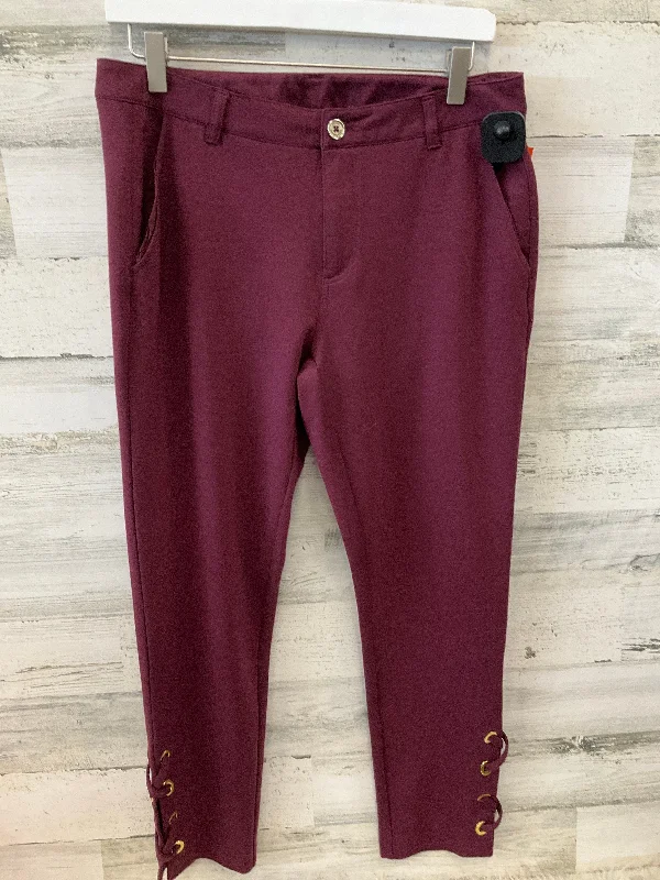 Pants Leggings By Michael By Michael Kors In Maroon, Size: 8