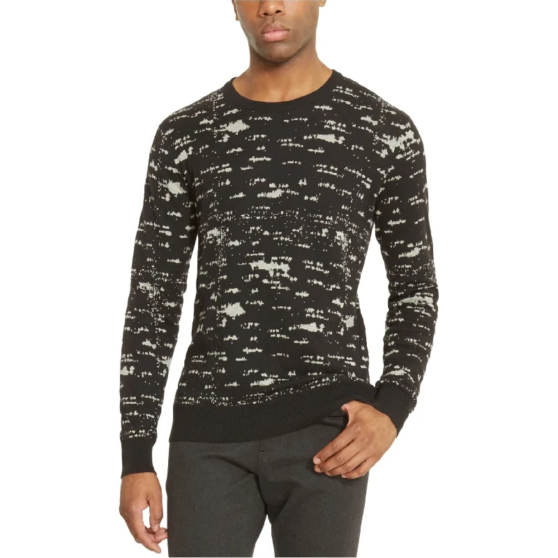 Kenneth Cole Mens City Lights Pullover Sweater, Black, XX-Large