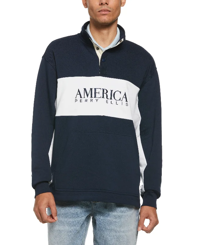 Mock Neck Fleece Pullover