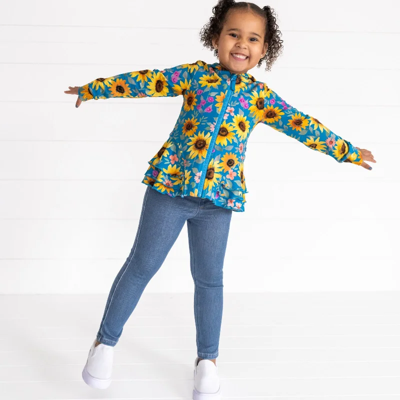 Sunflower Fields Peplum Hoodie