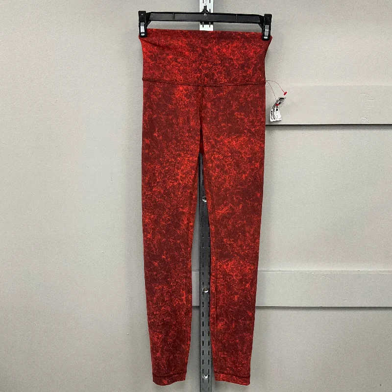 ATHLETIC LEGGINGS by LULULEMON In RED, Size: 2