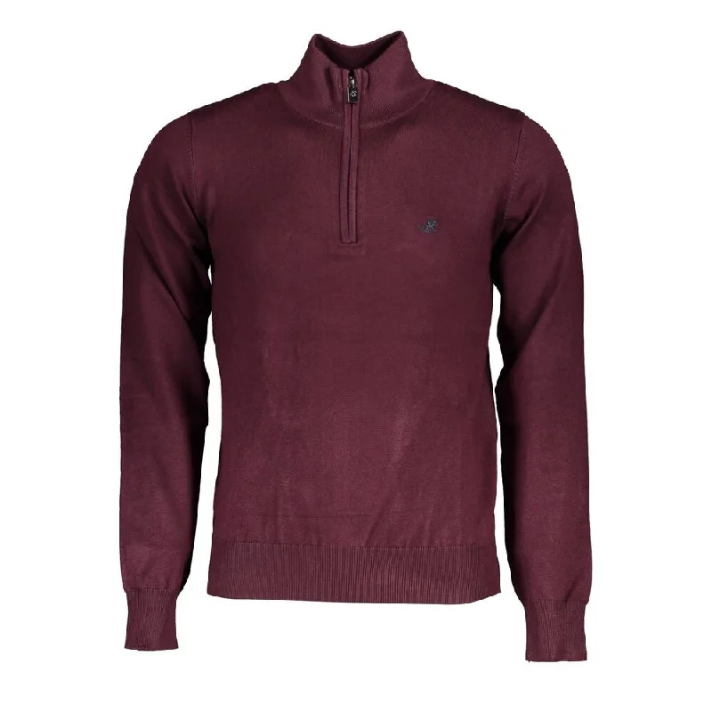 U.S. Grand Polo Chic Half-Zip Sweater with Elegant Men's Embroidery